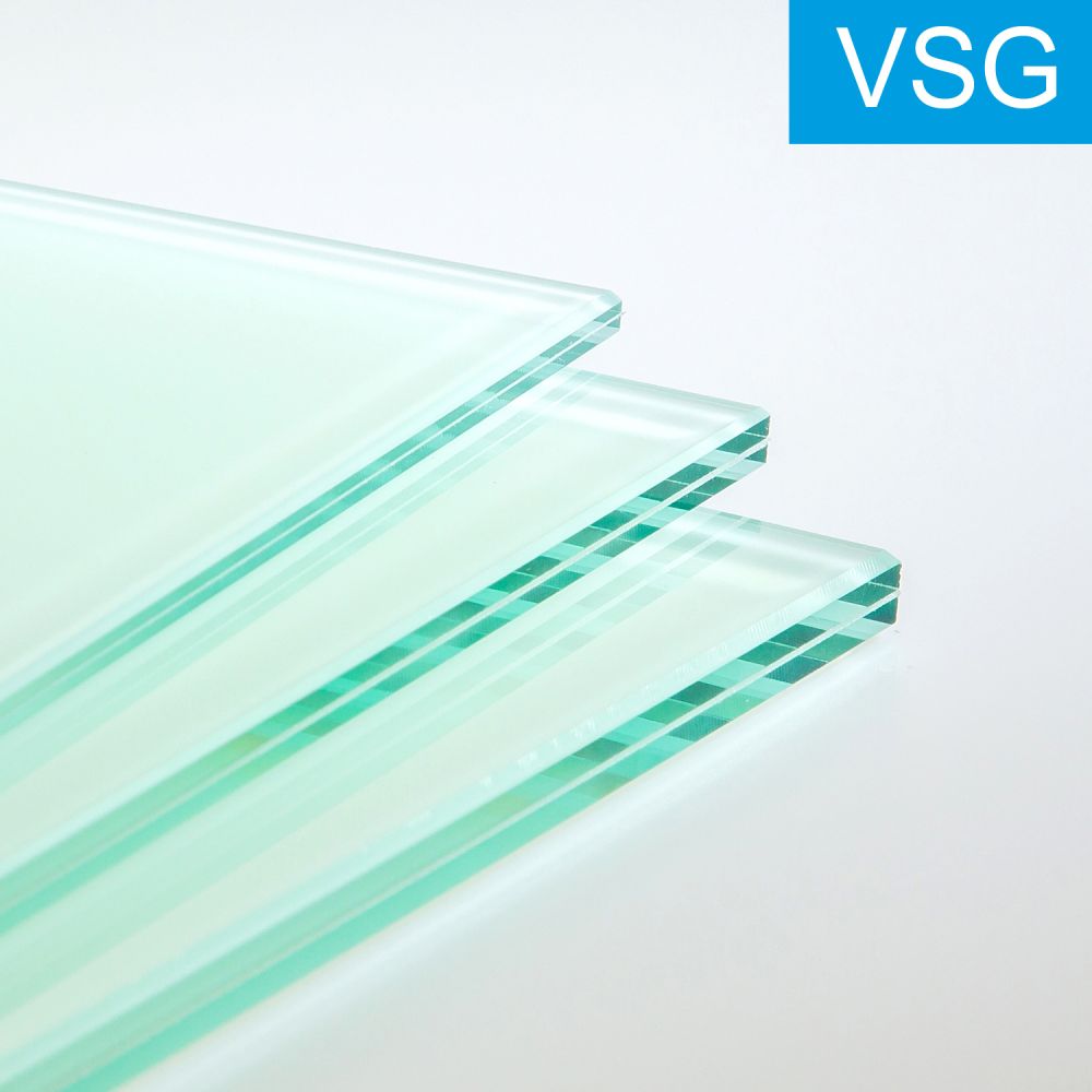 8,76mm VSG Sicherheitsglas Klarglas Verbundglas für Geländer 1000mm x 800mm 