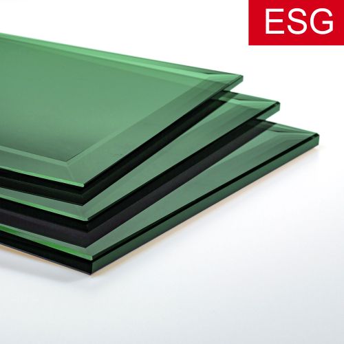 Parsol-Grün Glas "PRO green" mit Facettenschliff als ESG - Sicherheitsglas  Vorschaubild #1