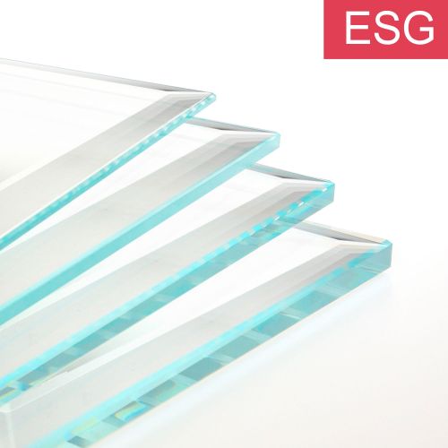 OptiWhite-Glas (Supertransparent) mit Facettenschliff als ESG - Sicherheitsglas  Vorschaubild #1