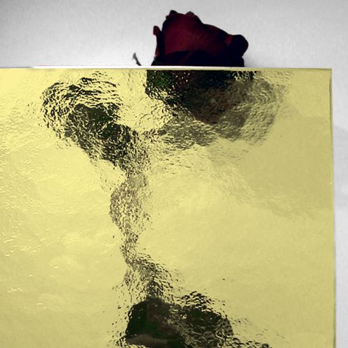 Stärke 4 mm. Mit Struktur "Kathedral", gelb. Laternen- & Leuchtenscheibe 