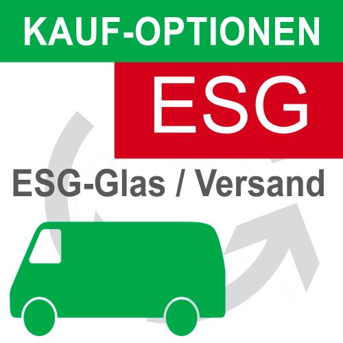 Auftragsänderung zu Bestell-Nr. . Gesamt-Aufpreis. Fertigung Ihres Auftrags als ESG-Glas, Einscheiben-Sicherheits-Glas, sowie Differenzbetrag für Versandkostenklassen-Wechsel. Lieferzeit ca. 2-3 Wochen. Alles Weitere bleibt unverändert. 