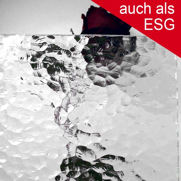 Ornamentglas "528" als ESG - Sicherheitsglas, klar   