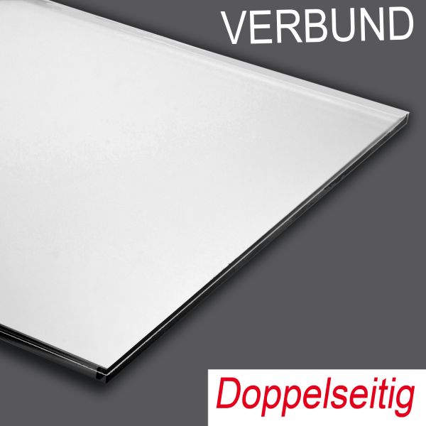 Verbund-Spiegel, Doppelseitig, Farbton silber   
